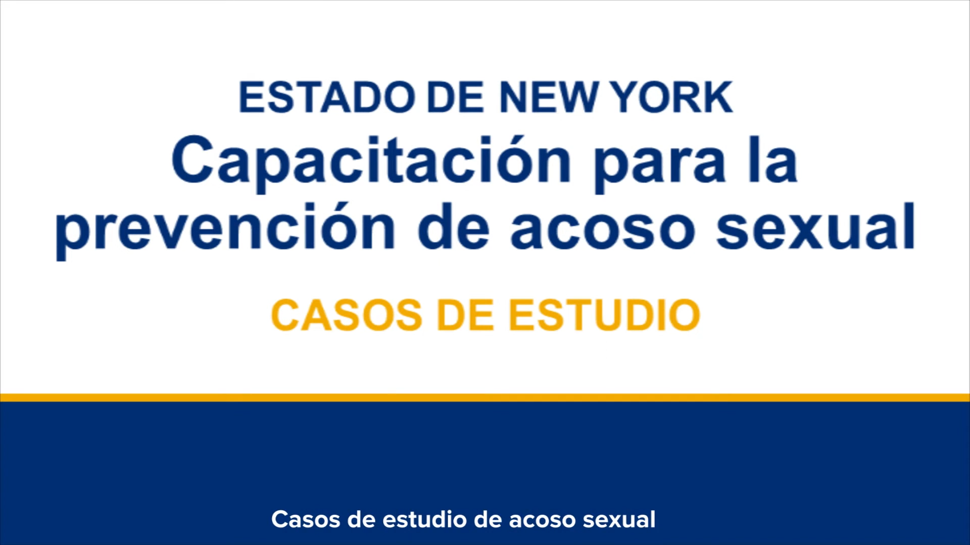 Sexual Harassment Prevention Training Part 2  Case Studies Español (Spanish) 0 1 screenshot