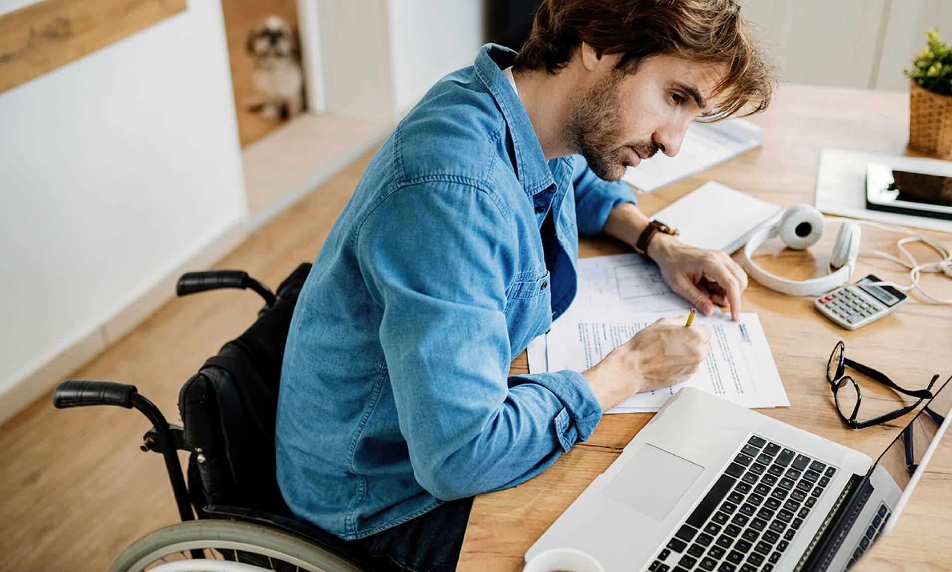 Man working at a desk